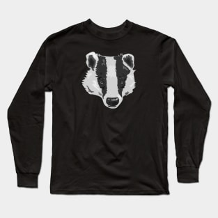 Badger Vector Portrait Long Sleeve T-Shirt